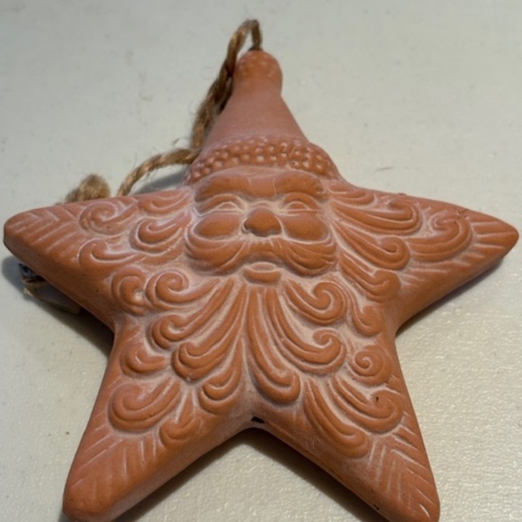 6 Terracotta (clay) Christmas Ornaments (2 styles) - Picture 2 of 3
